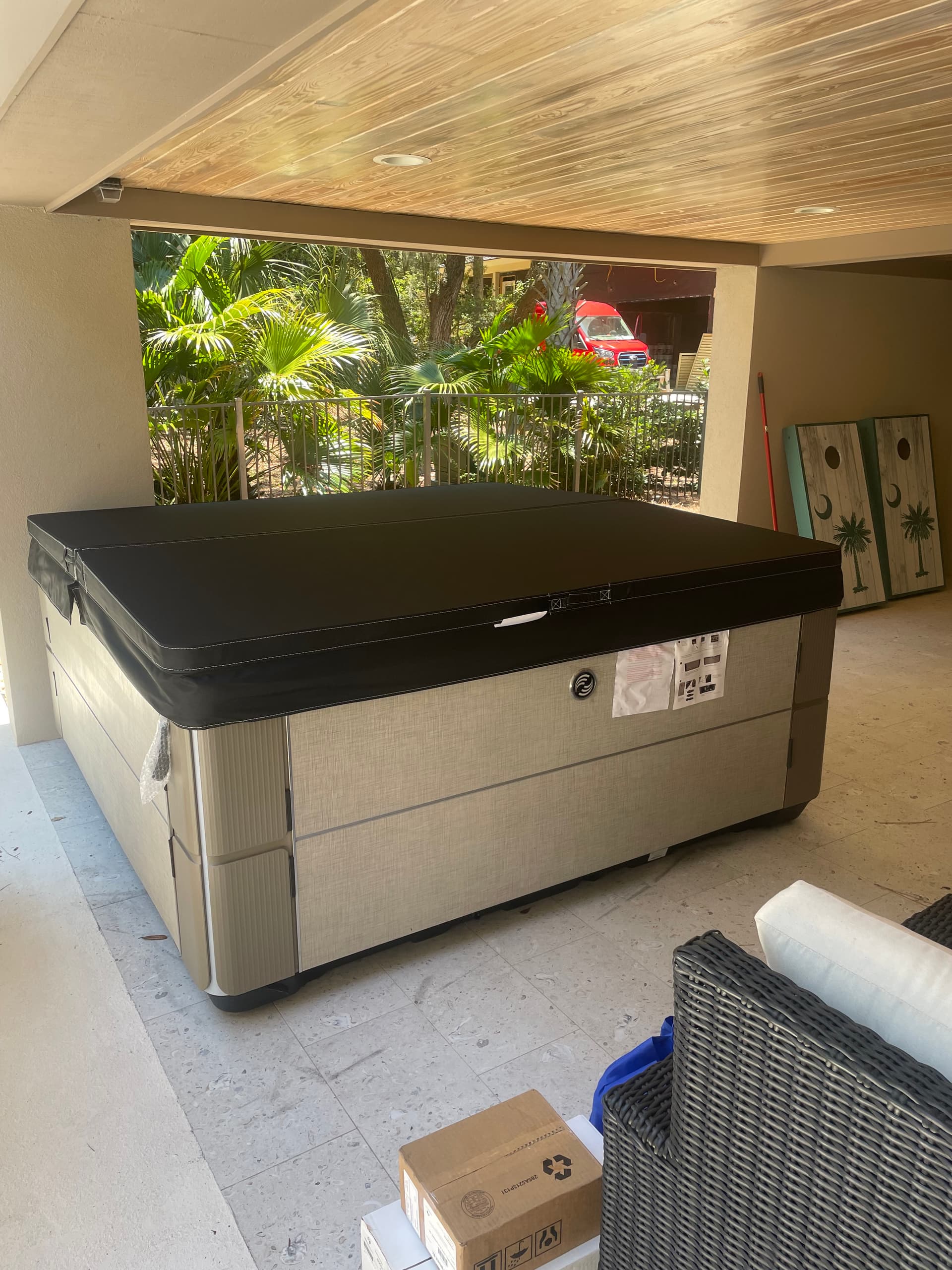 Coastal Spa Delivery on site